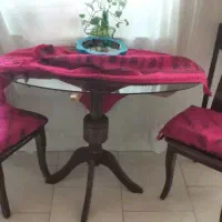 میز قهوه خوری یا ناهار خوری دونفره تمام چوب