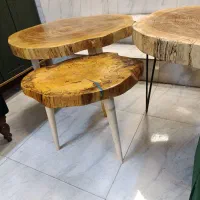 میز جلو و عسلی روستیک / عسلی تنه درخت|مبلمان خانگی و میز عسلی|رشت, منظریه|دیوار