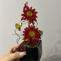 گل و گلدان مصنوعی کوچک