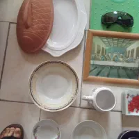 ظروف چینی و شیشه ای بیشترش قدیمی|ظروف سرو و پذیرایی|گرگان, |دیوار