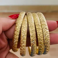 ۶عدد النگورنگ ثابت ماشابه طلا نوحراج