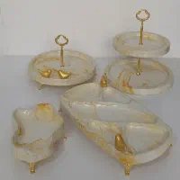 ست دکوری و ظروف پذیرایی سنگی|صنایع دستی و سایر لوازم تزئینی|مرودشت, علی‌آباد‎|دیوار