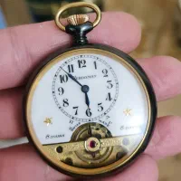 ساعت جیبی قدیمی توضیحات دارد