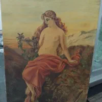 تابلو نقاشی قدیمی رنگ روغن