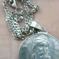 فروش زنجیر کارتیر پلاک شمایل نقره عیار 925