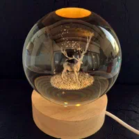 گوی شیشه ای دکوراتیو چراغ خواب کودک زنانه دخترانه