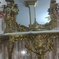 اینه شمعدان برنز فوق سنگین باشمعدان برنزی برنجی|بوفه، ویترین، کنسول|کرج, اخترآباد|دیوار