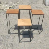 پایه گلدان ۳ تایی فلزی با چوب ضد آب ارسالرایگان|گل و گیاه طبیعی|تهران, افسریه جنوبی|دیوار