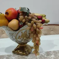 ظرف میوه چینی با میوه مصنوعی|ظروف سرو و پذیرایی|تهران, فلاح|دیوار