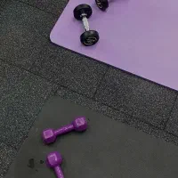 دمبل ایروبیک روکش دار 3 کیلوگرمی بسته دو عددی بنفش