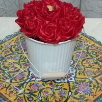 گل رز روبانی زیبا|گل مصنوعی|قزوین, |دیوار
