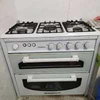 اجاق گاز طرح فر پنج شعله سفید|اجاق گاز و لوازم برقی پخت‌وپز|گلبهار, شهر جدید گلبهار|دیوار