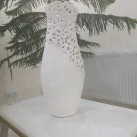 گلدان چینی  سالم سفید دکوراتیو