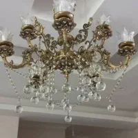 دوعدد لوستر برنز|لوستر و چراغ آویز|میاندوآب, |دیوار