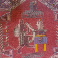 قالی قشقایی نو طرح تخت جمشید