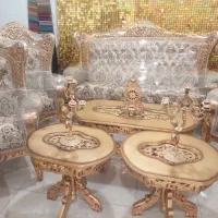 مبل سلطنتی ۹ نفره شاه نشین تمام منبت چوب راش