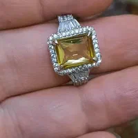 انگشترنقره زنانه جواهری عیار۹۲۵خیلی شیک ونو