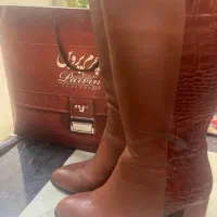 بوت بلند چرم طبیعی پروین* بسیار شیک*قیمت استثنایی