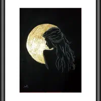 تابلو ورق طلا