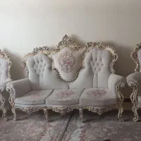 مبل ۹ نفره سلطنتی با میز وعسلی وویترین ومیز تی وی