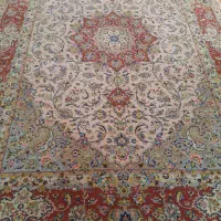 فرش پشم و ابریشم دستباف نو بافت،۹ متری، تک