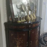 آینه کنسول چوب راش منبت کاری|بوفه، ویترین، کنسول|اهواز, پادادشهر|دیوار