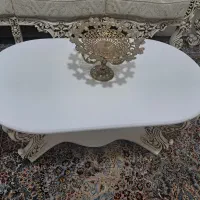 میزجلو مبلی و عسلی تمام چوب سفیدرنگ|مبلمان خانگی و میز عسلی|الوند, |دیوار