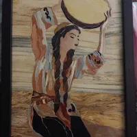 تابلوی معرق چوب