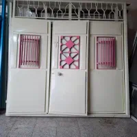 درب  حیاط آهنی فوق سنگین ۲/۵۰در۲/۵۰دارای قفل وکلید