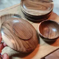 سینی ،میوه خوری،  شکلات خوری ظروف چوبی عمده