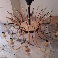 لوستر ۱۲ شاخه طلایی کلاسیک