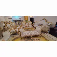 مبلمان ورق طلا چوب اصل کار دست