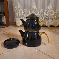 کتری قوری لعابی ترکیه ای کاملا سالم درحد نو