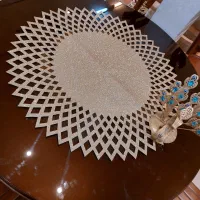 رومیزی چرم اکلیلی خارجی با آستر نمدی|پرده، رانر، رومیزی|رشت, گلباغ نماز|دیوار