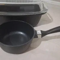 تابه ماهی چدن و شیرجوش چدن مارک مهرسان قدیمی|ظروف پخت‌وپز|شهرکرد, |دیوار