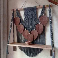 شلف های مکرومه با تنوعی بالا|کتابخانه، شلف، قفسه‌های دیواری|مشهد, الهیه|دیوار