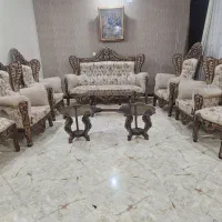 مبلمان سلطنتی ۹ نفره تمام چوب در حد|مبلمان خانگی و میز عسلی|شهرکرد, |دیوار