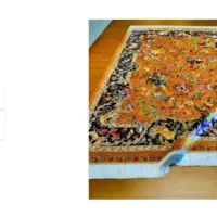 رنگهای چشم نواز فرش ابریشم کد ۱۶۰۰۳۰ اذر فرش تبریز|فرش|ارومیه, |دیوار