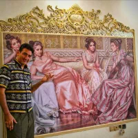 نقاشی دیواری پتینه گچبری آیینه دکوراسیون|خدمات پیشه و مهارت|مشهد, سجاد شهر|دیوار