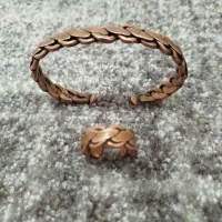 ست دستبند و انگشتر مسی