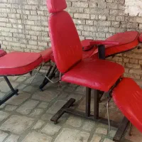 صندلی سه تیکه مناسب آرایشگاه تمیز روکش چرم