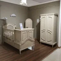 تخت خواب و سیسمونی کودک مدل بامبو|تخت و سرویس خواب|تبریز, |دیوار