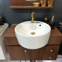 روشویی طرح چوب