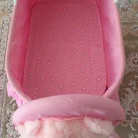 گهواره و رو روک کودک و کالسکه دخترانه سالم