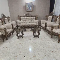 مبلمان سلطنتی ۹ نفره تمام چوب در حد