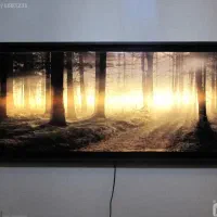 تابلو فلکسی مهتابی دار منظره زیبا (چراغ خوابی)