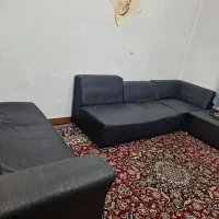 مبل طرح ال روکش چرمی|مبلمان خانگی و میز عسلی|سمنان, |دیوار