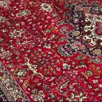 فرش دستبافت نو قبای آذرشهر ریز بافت لاکی سرمه ای