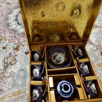 سرویس چای خوری و قهوه خوری سورمه ای