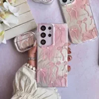 قاب گوشی ایفون 16پرومکس پاپیون صورتی